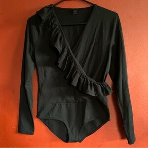 J Crew long sleeve black bodysuit size small